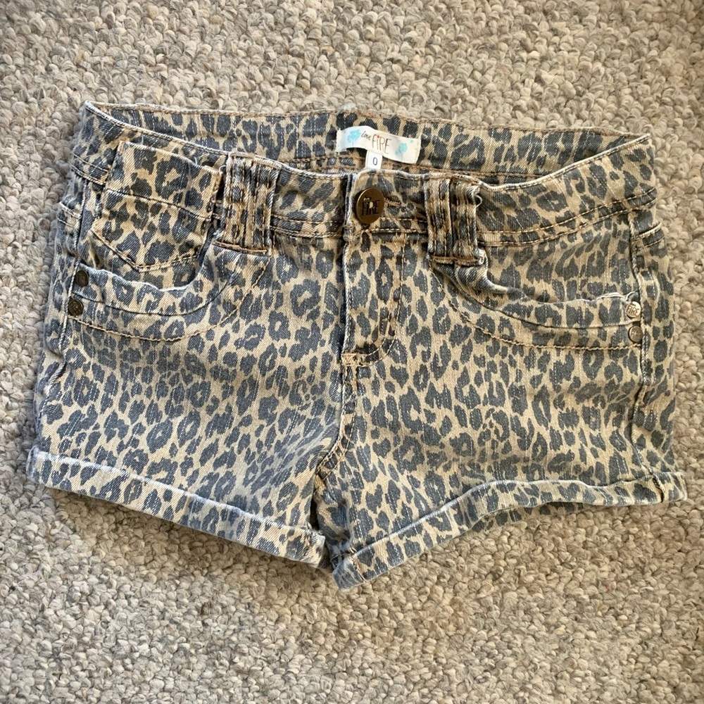 Love Fire Size 0 Cheetah Print Shorts